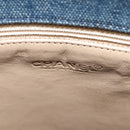 CHANEL Choco Bar Hand Bag Denim Blue CC Auth yk17394-18