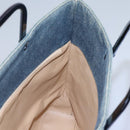 CHANEL Choco Bar Hand Bag Denim Blue CC Auth yk17394-19