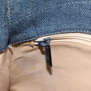 CHANEL Choco Bar Hand Bag Denim Blue CC Auth yk17394-21