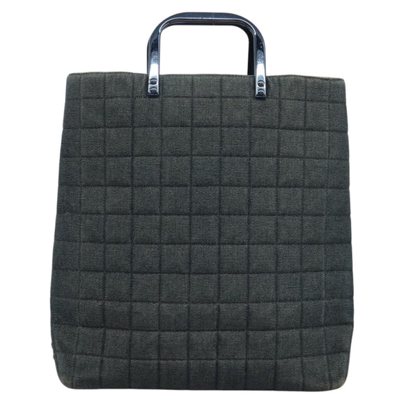 CHANEL Choco Bar Hand Bag Denim Blue CC Auth yk17394