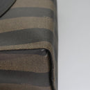 FENDI Pecan Canvas Tote Bag Brown Black Auth yk17395-14