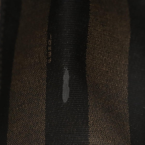 FENDI Pecan Canvas Tote Bag Brown Black Auth yk17395