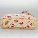 CHANEL Matelasse Chain COCO Mark Lip Tote Bag Vinyl Red CC Auth yk17404-10