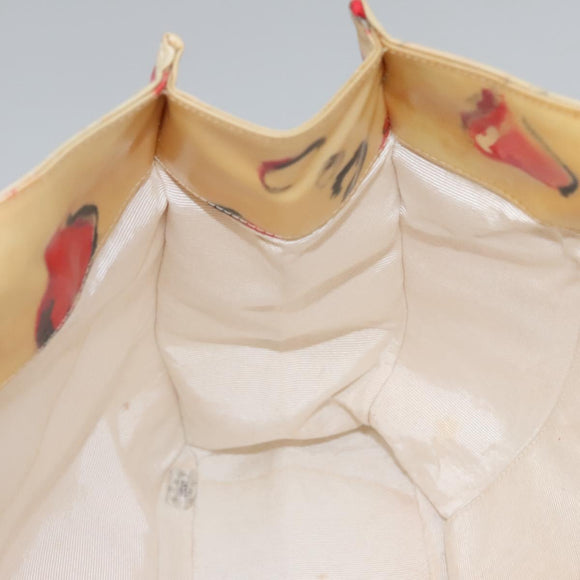 CHANEL Matelasse Chain COCO Mark Lip Tote Bag Vinyl Red CC Auth yk17404