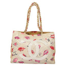 CHANEL Matelasse Chain COCO Mark Lip Tote Bag Vinyl Red CC Auth yk17404-2