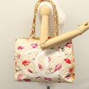 CHANEL Matelasse Chain COCO Mark Lip Tote Bag Vinyl Red CC Auth yk17404-23