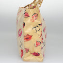 CHANEL Matelasse Chain COCO Mark Lip Tote Bag Vinyl Red CC Auth yk17404-5