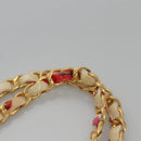 CHANEL Matelasse Chain COCO Mark Lip Tote Bag Vinyl Red CC Auth yk17404-8