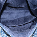 CHANEL Arabesque Tote Bag Canvas Navy CC Auth yk17405-17