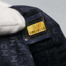 CHANEL Arabesque Tote Bag Canvas Navy CC Auth yk17405-21