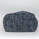 CHANEL Arabesque Tote Bag Canvas Navy CC Auth yk17405-9