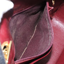 CHANEL Chain V Stitch Shoulder Bag Lamb Skin Black Gold CC Auth yk17457-10