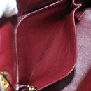 CHANEL Chain V Stitch Shoulder Bag Lamb Skin Black Gold CC Auth yk17457-26