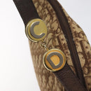 Christian Dior Trotter Canvas Shoulder Bag Brown Gold Auth yk17509-9
