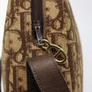 Christian Dior Trotter Canvas Shoulder Bag Brown Gold Auth yk17509-10