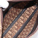 Christian Dior Trotter Canvas Shoulder Bag Brown Gold Auth yk17509-11