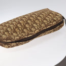 Christian Dior Trotter Canvas Shoulder Bag Brown Gold Auth yk17509-6
