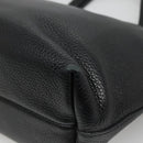 Salvatore Ferragamo Gancini Hand Bag Leather Black Gold Auth yk17510-15