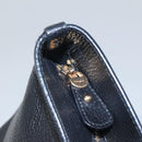 Salvatore Ferragamo Gancini Hand Bag Leather Black Gold Auth yk17510-10