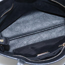 Salvatore Ferragamo Gancini Hand Bag Leather Black Gold Auth yk17510-11