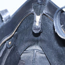 Salvatore Ferragamo Gancini Hand Bag Leather Black Gold Auth yk17510-20