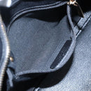 Salvatore Ferragamo Gancini Hand Bag Leather Black Gold Auth yk17510-21