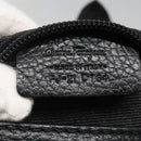 Salvatore Ferragamo Gancini Hand Bag Leather Black Gold Auth yk17510-12