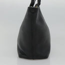 Salvatore Ferragamo Gancini Hand Bag Leather Black Gold Auth yk17510-3