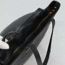 Salvatore Ferragamo Gancini Hand Bag Leather Black Gold Auth yk17510-6