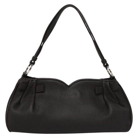 BVLGARI Hand Bag Leather Brown Auth yk17514