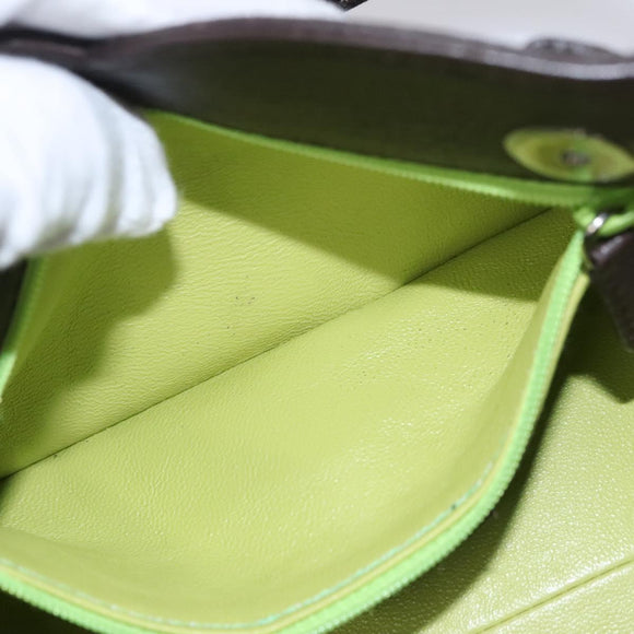 BVLGARI Hand Bag Leather Brown Auth yk17514