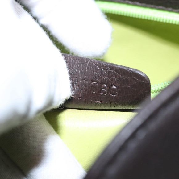 BVLGARI Hand Bag Leather Brown Auth yk17514