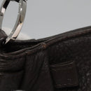 BVLGARI Hand Bag Leather Brown Auth yk17514-3