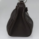 BVLGARI Hand Bag Leather Brown Auth yk17514-5