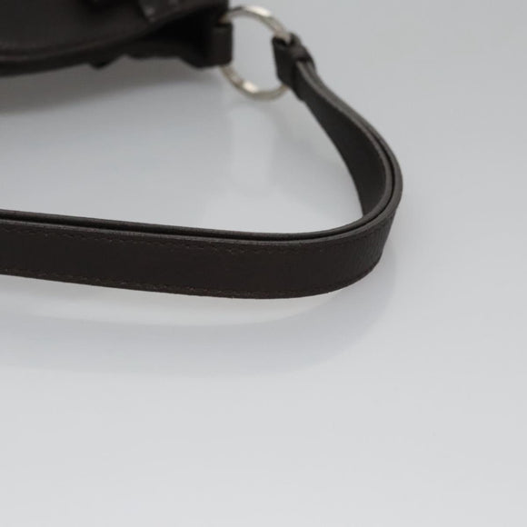 BVLGARI Hand Bag Leather Brown Auth yk17514