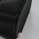 CHANEL COCO Mark Vanity Pouch Caviar Skin Black Gold CC Auth yk17517-14