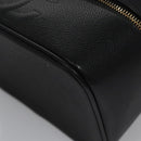 CHANEL COCO Mark Vanity Pouch Caviar Skin Black Gold CC Auth yk17517-15