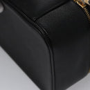 CHANEL COCO Mark Vanity Pouch Caviar Skin Black Gold CC Auth yk17517-17