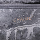 CHANEL COCO Mark Vanity Pouch Caviar Skin Black Gold CC Auth yk17517-11