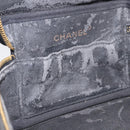 CHANEL COCO Mark Vanity Pouch Caviar Skin Black Gold CC Auth yk17517-19