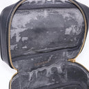 CHANEL COCO Mark Vanity Pouch Caviar Skin Black Gold CC Auth yk17517-20