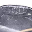 CHANEL COCO Mark Vanity Pouch Caviar Skin Black Gold CC Auth yk17517-24