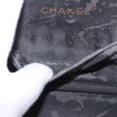 CHANEL COCO Mark Vanity Pouch Caviar Skin Black Gold CC Auth yk17517-25