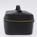 CHANEL COCO Mark Vanity Pouch Caviar Skin Black Gold CC Auth yk17517-3