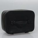 CHANEL COCO Mark Vanity Pouch Caviar Skin Black Gold CC Auth yk17517-6