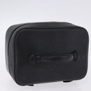 CHANEL COCO Mark Vanity Pouch Caviar Skin Black Gold CC Auth yk17517-6