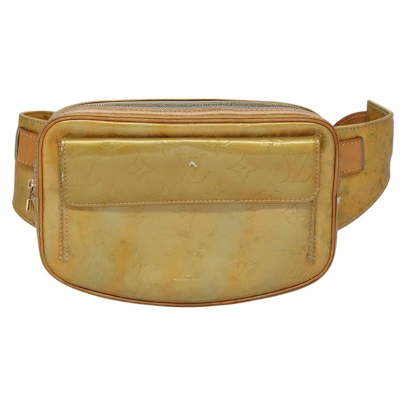 LOUIS VUITTON Monogram Vernis Fulton Waist bag Gris M91041 LV Auth yk17565