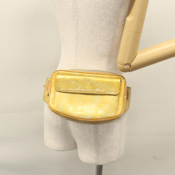 LOUIS VUITTON Monogram Vernis Fulton Waist bag Gris M91041 LV Auth yk17565