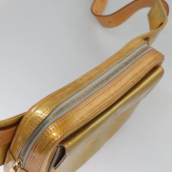 LOUIS VUITTON Monogram Vernis Fulton Waist bag Gris M91041 LV Auth yk17565