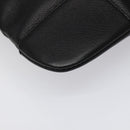 LOEWE Anagram Shoulder Bag Leather Black Silver Auth yk17569-14